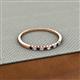 2 - Clara 1.80 mm Red Garnet and Diamond 10 Stone Wedding Band 