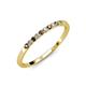 2 - Clara 1.80 mm Smoky Quartz and Diamond 10 Stone Wedding Band 