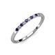 2 - Clara 1.80 mm Blue Sapphire and Diamond 10 Stone Wedding Band 
