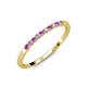 2 - Clara 1.80 mm Amethyst and Diamond 10 Stone Wedding Band 
