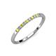 2 - Clara 2.00 mm Yellow and White Diamond 10 Stone Wedding Band 