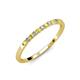 2 - Clara 2.00 mm Yellow and White Diamond 10 Stone Wedding Band 