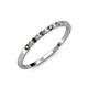 2 - Clara 2.00 mm Smoky Quartz and Diamond 10 Stone Wedding Band 