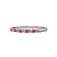1 - Clara 2.00 mm Ruby and Diamond 10 Stone Wedding Band 