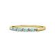 1 - Clara 2.00 mm Aquamarine and Diamond 10 Stone Wedding Band 