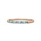 1 - Clara 2.00 mm Aquamarine and Diamond 10 Stone Wedding Band 