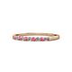 1 - Clara 2.00 mm Pink Tourmaline and Diamond 10 Stone Wedding Band 