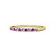 1 - Clara 2.00 mm Amethyst and Diamond 10 Stone Wedding Band 