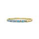 1 - Clara 2.00 mm Blue Topaz and Diamond 10 Stone Wedding Band 