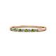 1 - Clara 2.00 mm Peridot and Diamond 10 Stone Wedding Band 