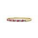 1 - Clara 2.00 mm Rhodolite Garnet and Diamond 10 Stone Wedding Band 