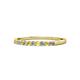 1 - Clara 2.00 mm Yellow Sapphire and Diamond 10 Stone Wedding Band 