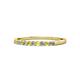 1 - Clara 2.00 mm Yellow and White Diamond 10 Stone Wedding Band 