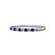 1 - Clara 2.00 mm Blue Sapphire and Diamond 10 Stone Wedding Band 