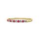 1 - Clara 2.00 mm Ruby and Diamond 10 Stone Wedding Band 