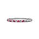 1 - Clara 2.00 mm Rhodolite Garnet and Diamond 10 Stone Wedding Band 