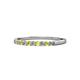 1 - Clara 2.00 mm Yellow and White Diamond 10 Stone Wedding Band 