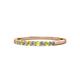 1 - Clara 2.00 mm Yellow and White Diamond 10 Stone Wedding Band 