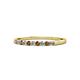 1 - Clara 2.00 mm Smoky Quartz and Diamond 10 Stone Wedding Band 