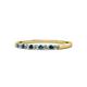 1 - Clara 2.00 mm London Blue Topaz and Diamond 10 Stone Wedding Band 