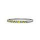 1 - Clara 2.00 mm Yellow and White Diamond 10 Stone Wedding Band 