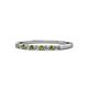 1 - Clara 2.00 mm Peridot and Diamond 10 Stone Wedding Band 
