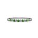 3 - Clara 2.00 mm Green Garnet and Diamond 10 Stone Wedding Band 