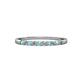 3 - Clara 2.00 mm Aquamarine and Diamond 10 Stone Wedding Band 