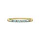3 - Clara 2.00 mm Aquamarine and Diamond 10 Stone Wedding Band 