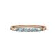 3 - Clara 2.00 mm Aquamarine and Diamond 10 Stone Wedding Band 