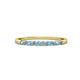 3 - Clara 2.00 mm Blue Topaz and Diamond 10 Stone Wedding Band 