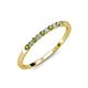 3 - Clara 2.00 mm Peridot and Diamond 10 Stone Wedding Band 