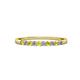 3 - Clara 2.00 mm Yellow and White Diamond 10 Stone Wedding Band 