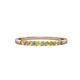 3 - Clara 2.00 mm Yellow and White Diamond 10 Stone Wedding Band 