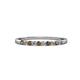 3 - Clara 2.00 mm Smoky Quartz and Diamond 10 Stone Wedding Band 