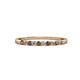 3 - Clara 2.00 mm Smoky Quartz and Diamond 10 Stone Wedding Band 