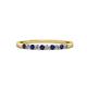 3 - Clara 2.00 mm Blue Sapphire and Diamond 10 Stone Wedding Band 