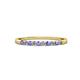 3 - Clara 2.00 mm Tanzanite and Diamond 10 Stone Wedding Band 