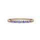3 - Clara 2.00 mm Tanzanite and Diamond 10 Stone Wedding Band 