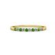 3 - Clara 2.00 mm Green Garnet and Diamond 10 Stone Wedding Band 