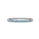 3 - Clara 2.00 mm Blue Topaz and Diamond 10 Stone Wedding Band 