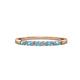 3 - Clara 2.00 mm Blue Topaz and Diamond 10 Stone Wedding Band 