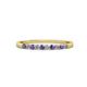3 - Clara 2.00 mm Iolite and Diamond 10 Stone Wedding Band 