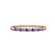3 - Clara 2.00 mm Iolite and Diamond 10 Stone Wedding Band 