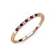 3 - Clara 2.00 mm Red Garnet and Diamond 10 Stone Wedding Band 