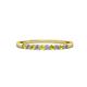 3 - Clara 2.00 mm Yellow Sapphire and Diamond 10 Stone Wedding Band 