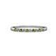 2 - Clara 2.00 mm Peridot and Diamond 10 Stone Wedding Band 