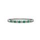 3 - Clara 2.00 mm Emerald and Diamond 10 Stone Wedding Band 