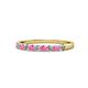 1 - Clara 2.40 mm Pink Sapphire and Diamond 10 Stone Wedding Band 