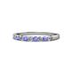 1 - Clara 2.40 mm Tanzanite and Diamond 10 Stone Wedding Band 
